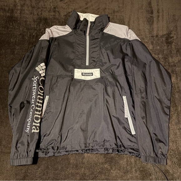 Columbia Two-Tone Half Zip Windbreaker
